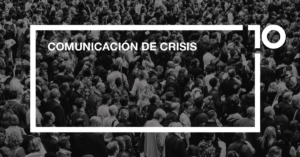 Imagen con la frase "Comunicación de crisis".
